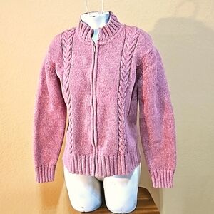 Cabela's Full Zip Cable Knit Sweater EUC Size XL